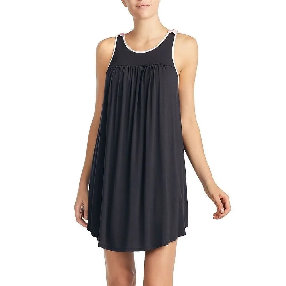 NEW Kate spade Jersey Knit Chemise Black Pink Bows size 2X‎